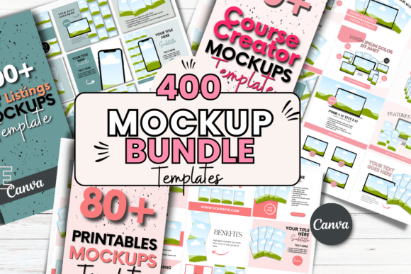 Download Product Mockup Bundle: Canva Editable - Bundle Collection