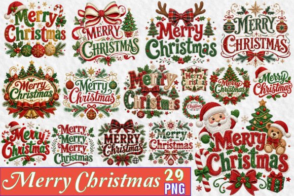 Download Merry Christmas Sublimation PNG Bundle - Bundle Collection