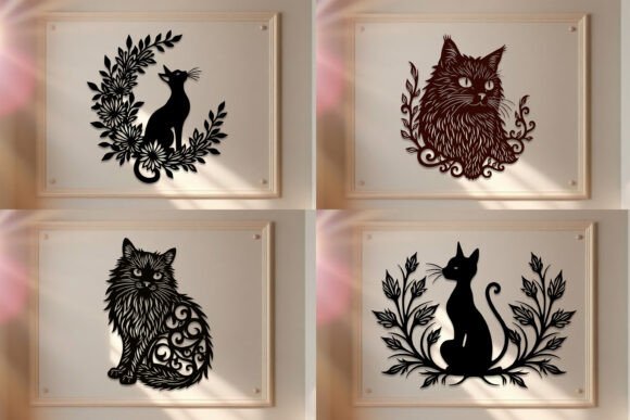 Download Laser Cut Cats Wall Art SVG Bundle - Bundle Collection