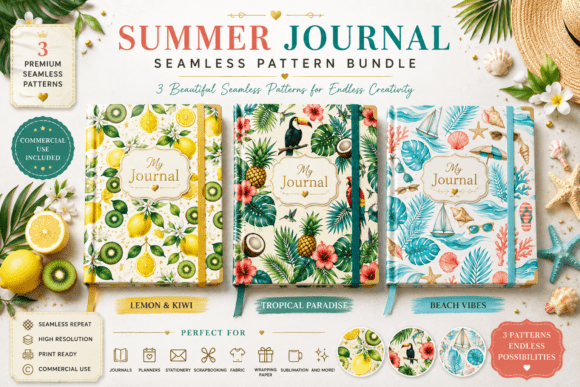 Download Summer Seamless Pattern Bundle - Bundle Collection