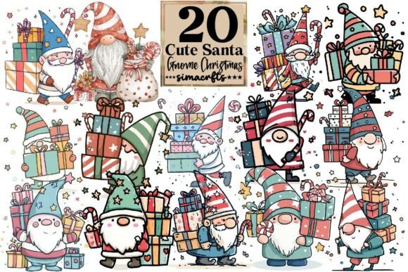 Download Cute Santa Gnome Christmas PNG Bundle - Bundle Collection
