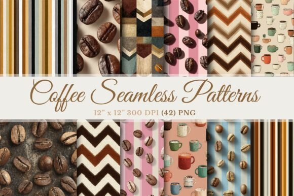 Download Coffee Seamless Patterns Bundle - Bundle Collection