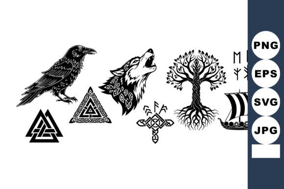 Download Viking Symbols and Norse Mythology Icons - Symbols Collection