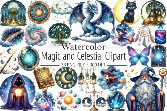 Download Magic and Celestial Clipart Bundle - Bundle Collection
