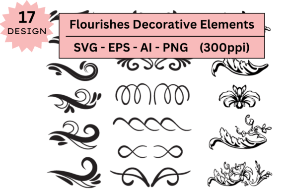 Download Flourishes Decorative Elements  Bundle - Bundle Collection