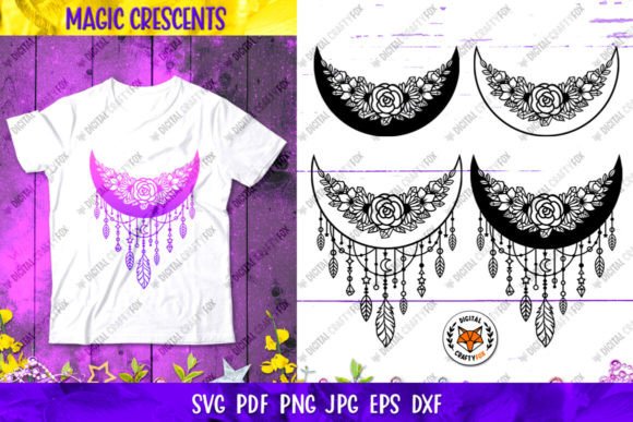 Download Moon Dream Catcher SVG, Half Moon SVG - Half moon Collection