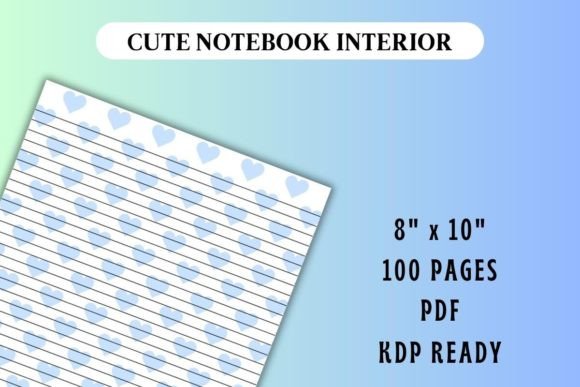 Download Dark Blue Hearts Journal Interior - Blue hearts Collection