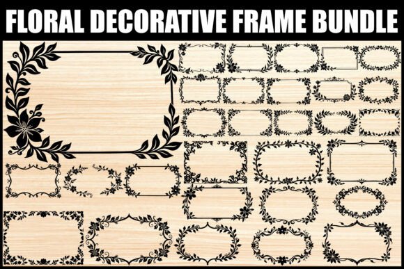 Download Floral Decorative Frame SVG Bundle - Bundle Collection