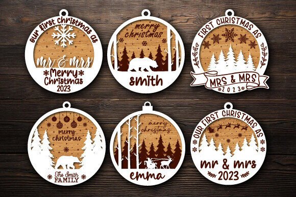 Download Christmas Ornaments Laser Cut Bundle - Bundle Collection