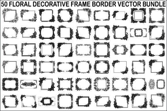 Download Floral Decorative Frame Vector Bundle - Bundle Collection