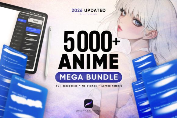 Download 5000 Procreate Brushes Anime Mega Bundle - Bundle Collection