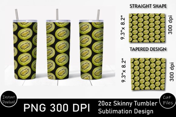 Download Kiwi Pattern 20oz Skinny Tumbler Design - Kiwi pattern Collection