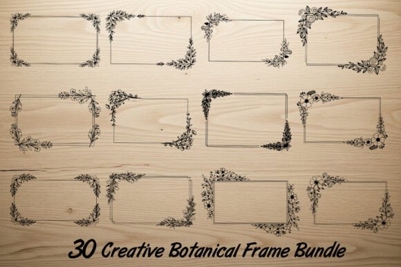 Download 30 Creative Botanical Frame Bundle - Bundle Collection