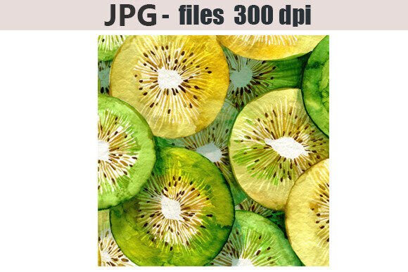 Download Watercolor Kiwi Pattern - Kiwi pattern Collection
