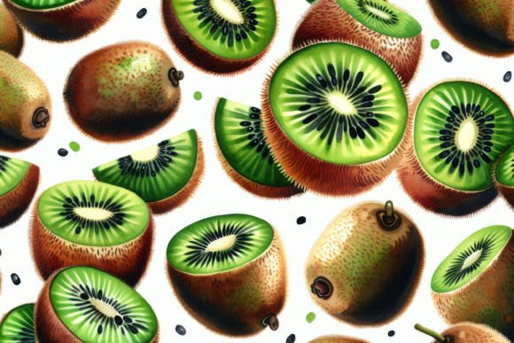 Download Kiwi Pattern Background Wallpaper - Kiwi pattern Collection
