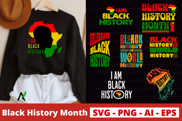 Download 8 Black History Month T Shirts Bundle - Bundle Collection