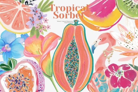 Download Tropical Watercolor Clipart Bundle - Bundle Collection