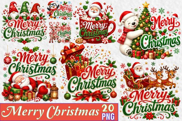 Download Merry Christmas Sublimation Png Bundle - Bundle Collection