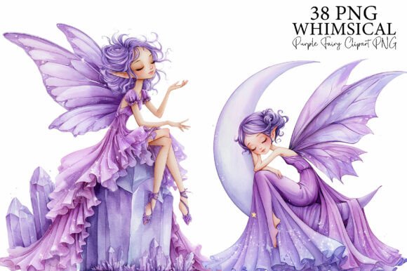 Download Purple Fairy Clipart Bundle PNG - Bundle Collection