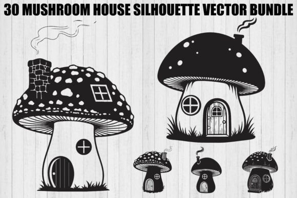 Download Mushroom House Silhouette Bundle - Bundle Collection