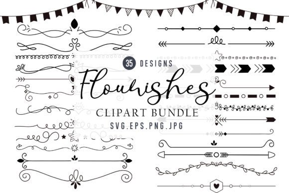 Download Flourishes Bundle, Flourishes, Dividers - Bundle Collection