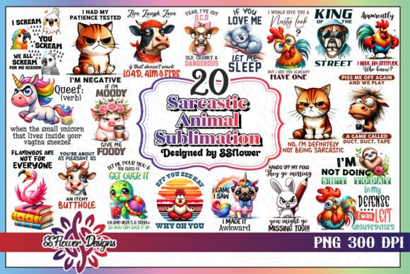 Download Sarcastic Animal Sublimation Bundle - Bundle Collection