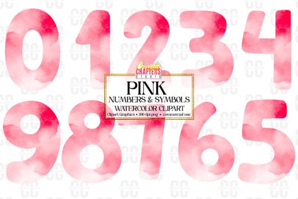 Download Pink Watercolor Numbers &amp; Symbols - Symbols Collection