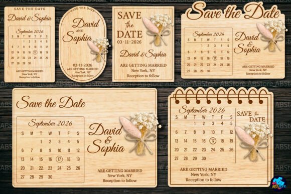 Download Save the Date Laser Cut Bundle - Bundle Collection