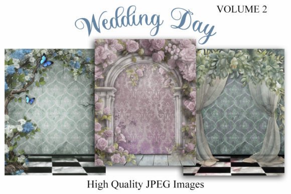 Download Wedding Day V2 Digital Backdrops - Digital backdrops Collection